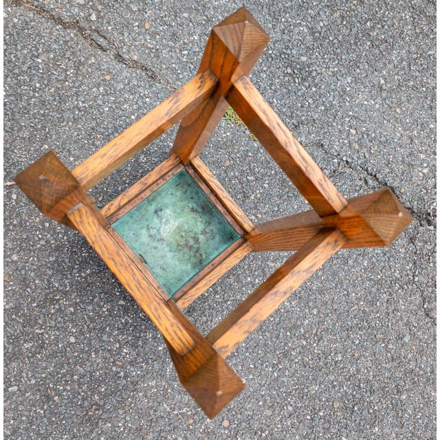 Brown 20th Century Arts and Crafts Mission Oak Umbrella or Cane Holder For Sale - Image 8 of 12