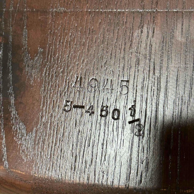 Wood 1950s Romweber Viking Oak Dining Chairs - Set of 6 Including 2 Armchairs For Sale - Image 7 of 7