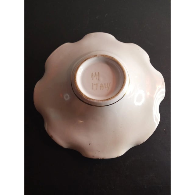 1950s Vintage Porcelain Hand Painted Floral Trinket Bowl, Made in Italy For Sale - Image 5 of 7