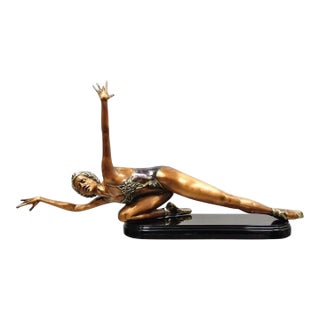 Late 20th Century Federico Cardona Bronze Sculpture of Ballet Dancer on Marble Base 32/250 For Sale