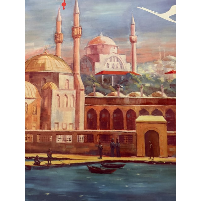 1960s Büttgen - Fly Lufthansa to Turkey, Vintage Airline Travel Poster For Sale - Image 5 of 8