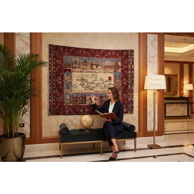 Textile Vintage Afghan Hand-Knotted Turkmen Wool Rug, 1950s For Sale - Image 7 of 18