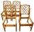 Billy Baldwin Vintage Set of 4 Chinese Chippendale Bamboo Dining Chairs With Lattice Backs For Sale - Image 4 of 16