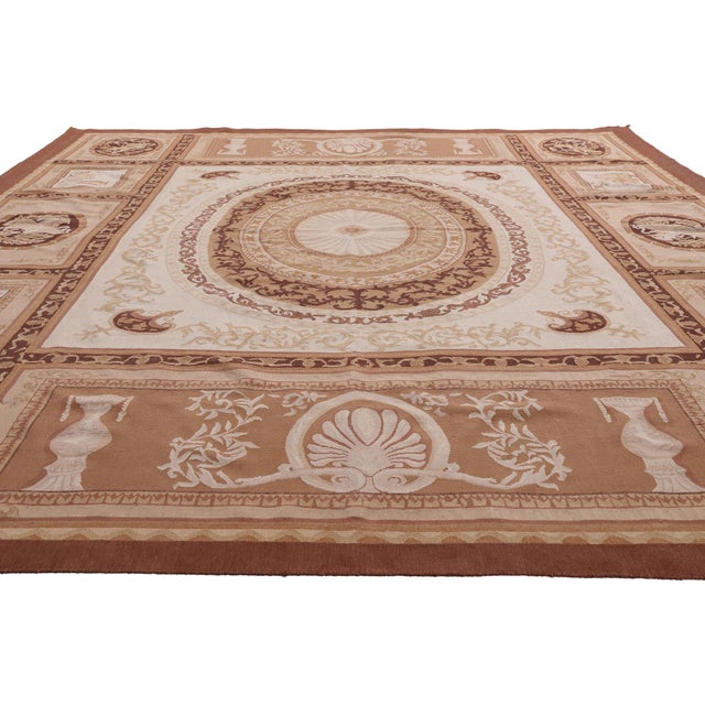 French Vintage Chinese Aubusson Rug, 09'00 X 12'01 For Sale - Image 3 of 10