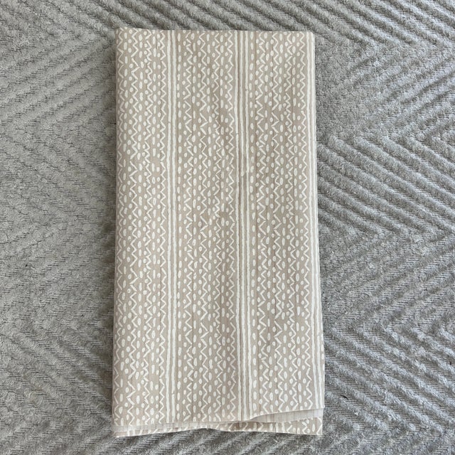 Peter Fasano Angelina in Cream Tonal White on Off White Cotton Printed Fabric- 1 Yard For Sale - Image 4 of 5