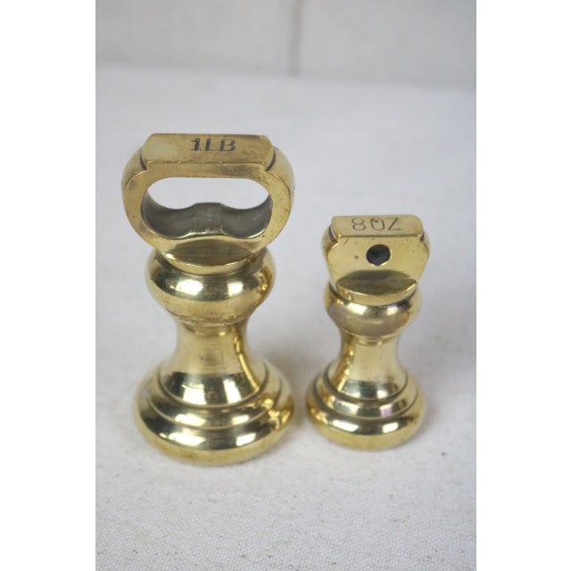 Traditional Late 19th Century English Brass Weight Set For Sale - Image 3 of 4