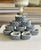 Chinoiserie Vintage Williams Sonoma Blue & White Porcelain Napkin Rings - Set of 12 For Sale - Image 3 of 12