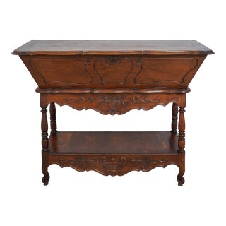 Antique French Country Walnut Dough Box For Sale
