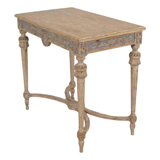 Swedish Gustavian Console Table with Carved Medallion, circa 1860 For Sale