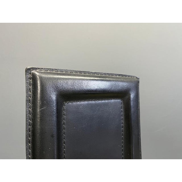 Black Vintage Black Leather Dining Chairs, 1980s, Set of 6 For Sale - Image 8 of 10
