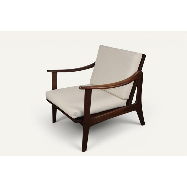 Beige Scandinavian Lounge Chair in Teak, 1960s For Sale - Image 8 of 18