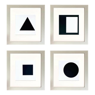 Ellsworth Kelly 1999 Set of Four Linogravures Framed Reproduction For Sale