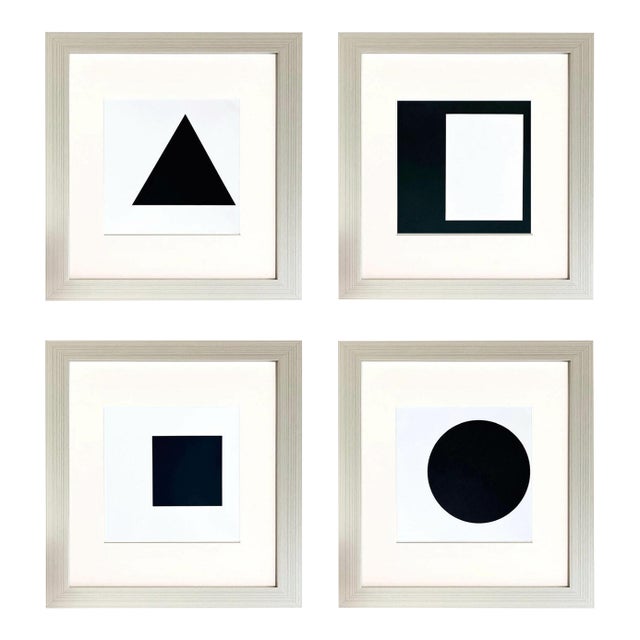 Ellsworth Kelly 1999 Set of Four Linogravures Framed Reproduction For Sale