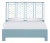 Infinity Platform Bed King, Pool Blue For Sale