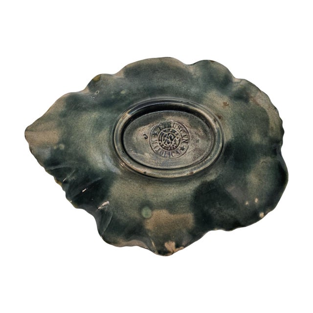 Griffin Smith & Hill Etruscan Majolica Begonia Leaf Plate 9.25" For Sale - Image 10 of 11