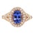 1.5ct Tanzanite Ring With Natural Diamonds Accents: Solid 14k Gold, Size 6.75 For Sale