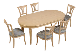Italian Neoclassical Dining Room Table & Chairs Set