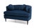 Mid Century Half Moon Lounge Chair & Ottoman After Adrian Pearsall Satellite Havana Knoll Fabric For Sale In Philadelphia - Image 6 of 18
