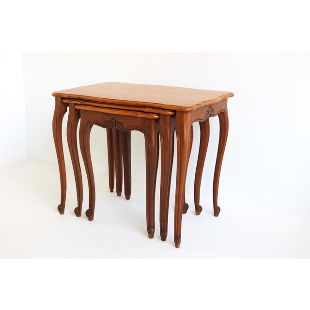 1960s Louis XV Style Nesting Tables, 1960s, Set of 3 For Sale - Image 5 of 12