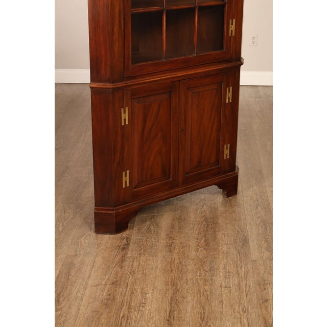 Henkel Harris Solid Mahogany Federal Style Corner Cabinet For Sale - Image 9 of 18