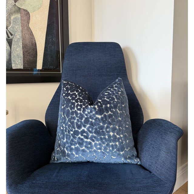 Rich and dimensional, the aubergine leopard pillow features a cut velvet design in deep plum tones over a soft neutral...