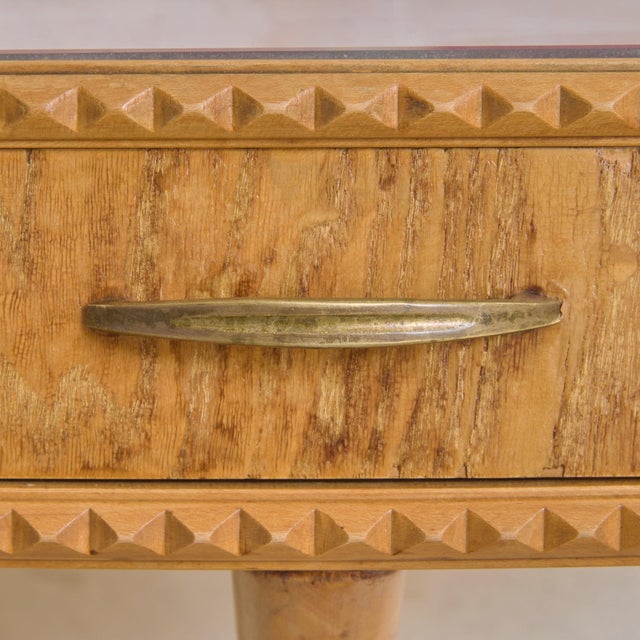 Italian Wall-Mounted Nightstand with Pink Glass Top, 1950s For Sale - Image 12 of 12