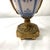 Vintage Gilt Bronze and French Porcelain Lamp Pair With Silk Shades For Sale - Image 11 of 12