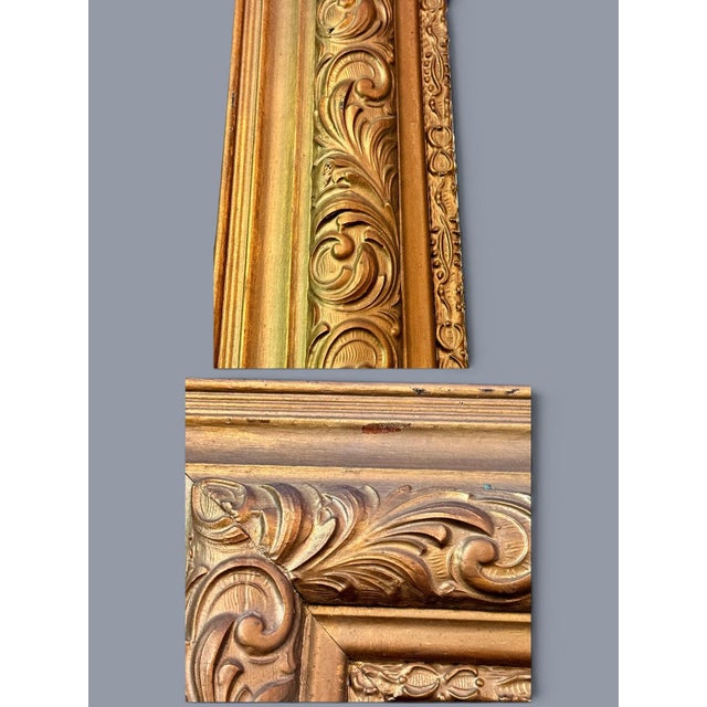 Antique Gilded Gold Mirror-Ornate Victorian Frame-Wall-Vintage-Carved-French For Sale - Image 11 of 11