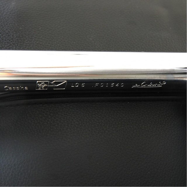 LC5 Three-Seater Sofa in Black Leather by Le Corbusier, 2010s For Sale - Image 15 of 16