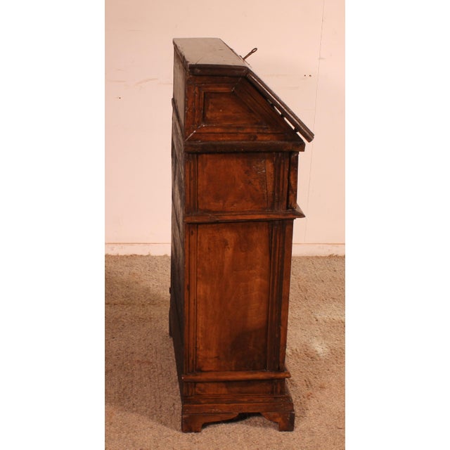 17th Century Italian Renaissance Walnut Oratory with Drop-Front For Sale - Image 9 of 13
