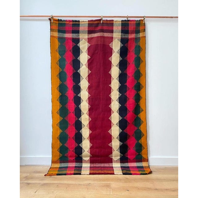 A wonderfully coloured Kilim rug, the lozenge design is so striking. Early 20th century and in excellent condition....