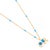 Metal Wishful Elephant & Evil Eye Turquoise Enamel Pendant Gold Chain Necklace For Sale - Image 7 of 9