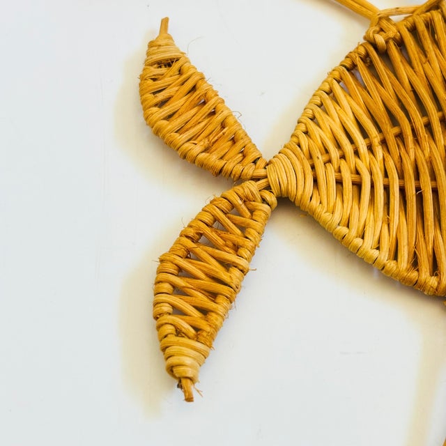Vintage Wicker Fish Wall Hanging For Sale In San Francisco - Image 6 of 9