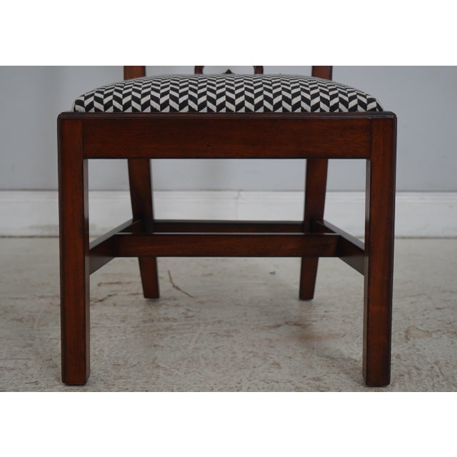 Set of 8 Henredon Chippendale Mahogany Dining Room Chairs For Sale - Image 11 of 18