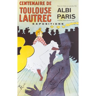 1964 French Exhibition Poster, Centenaire De Toulouse Lautrec - Palais De La Berbie - Albi & Paris For Sale