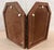 Early 20th Century Vintage Burl Wood and Marquetry Inlay Double Picture Photo Desk Frame Diptych For Sale - Image 5 of 5