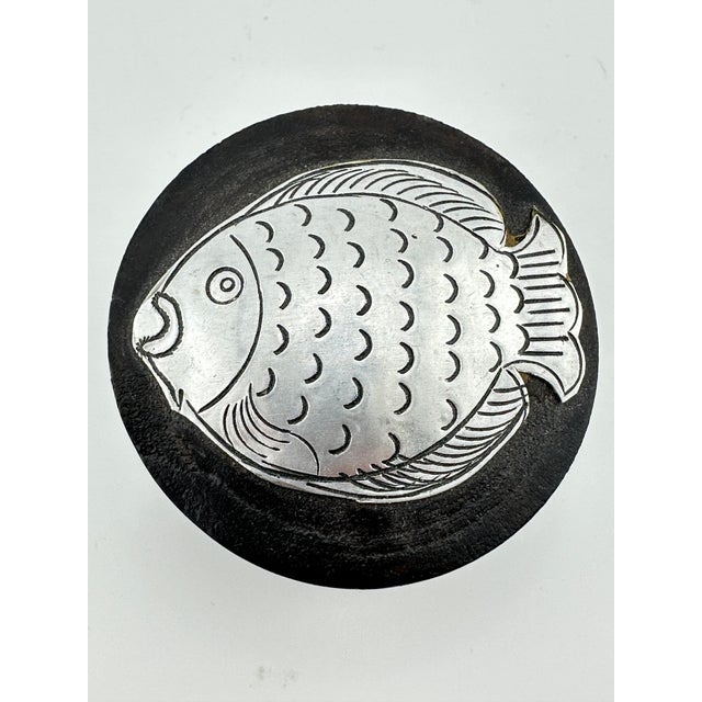 2000 - 2009 Hand Carved Wood Trinket Box For Sale - Image 5 of 5