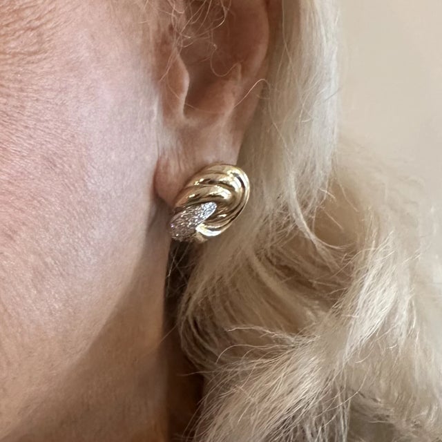 Late 20th Century Verdura Yellow Gold Diamond Swirl Earrings, Pair For Sale - Image 15 of 15