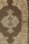 Chocolate Background Vintage Turkish Oushak Rug With Floral Medallion in Cream For Sale - Image 4 of 6