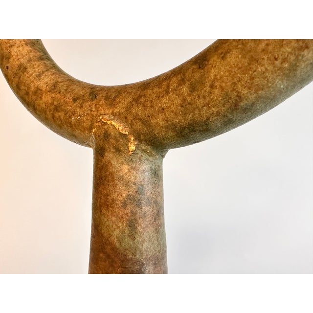 Contemporary Sculptural Studio Ceramic Double Candelabra, Germany, 1960s For Sale - Image 3 of 11