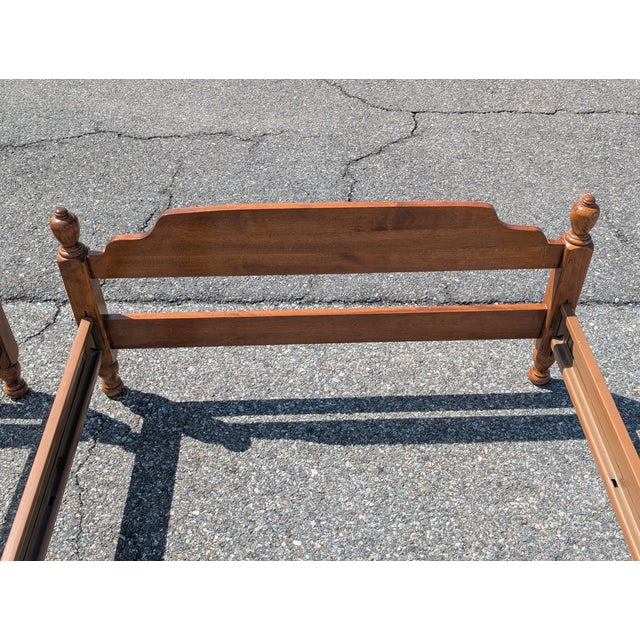 Pair of 1960s Ethan Allen Solid Baumritter Maple Twin Size Bedframes For Sale - Image 13 of 15