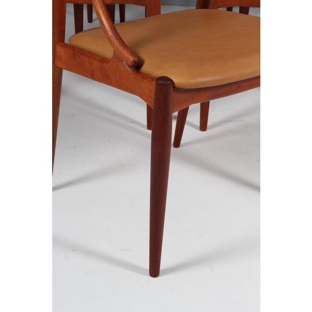 1960s Vintage Model 16 Dining Chairs in Teak by Johannes Andersen for Uldum Møbelfabrik, 1960s, Set of 6 For Sale - Image 5 of 8