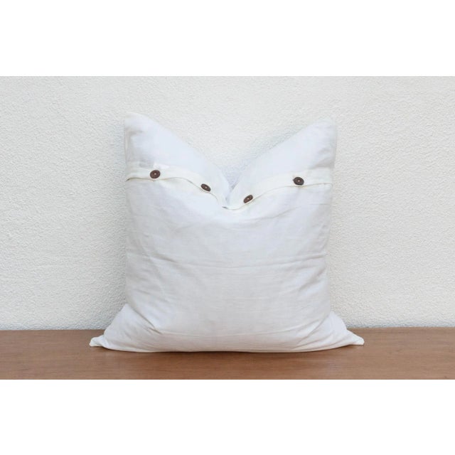 Textile Gopi White Applique Pillow Cover For Sale - Image 7 of 8