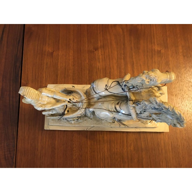 Ground Alabaster Chariot Figure, 1950s For Sale - Image 16 of 18