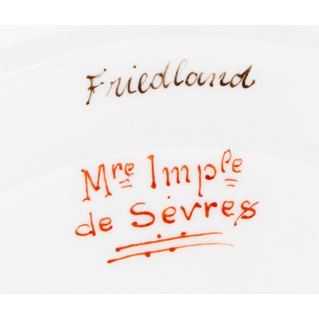 Napoleon Sevres Porcelain Cabinet Plates, Set of 2 For Sale - Image 8 of 17