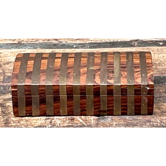 Vintage Brass Band Box For Sale - Image 10 of 12