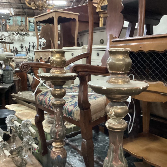 Early 20th Century Early 20th Century French Tall Candlesticks - a Pair For Sale - Image 5 of 12