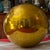 Very Large 19th Century German Gold Mercury Glass Kugel Sphere or Witch's Gazing Ball For Sale - Image 4 of 9