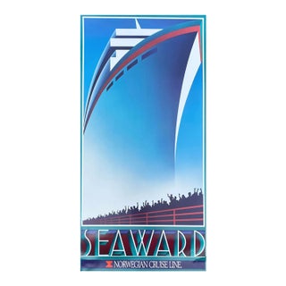 1980s Dennis Ziemienski Norwegian Cruise Line Poster For Sale