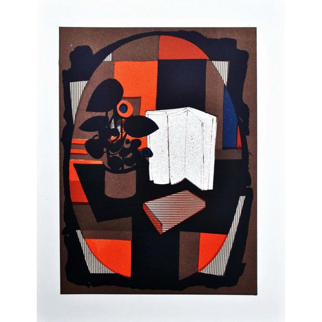 Artist: Andre Minaux (1923 – 1986) Country: France Title:Pot with Sunflowers Medium: Original Lithograph Marks: Not...